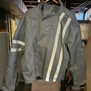Corazzo Men's Grey Motorcycle Scooter Armored Jacket Size L